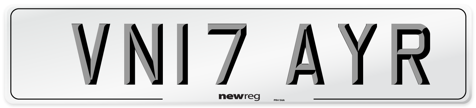 VN17 AYR Number Plate from New Reg